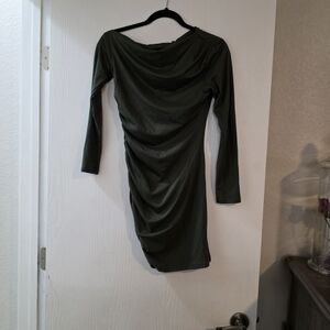 Elegant Olive Green Dress